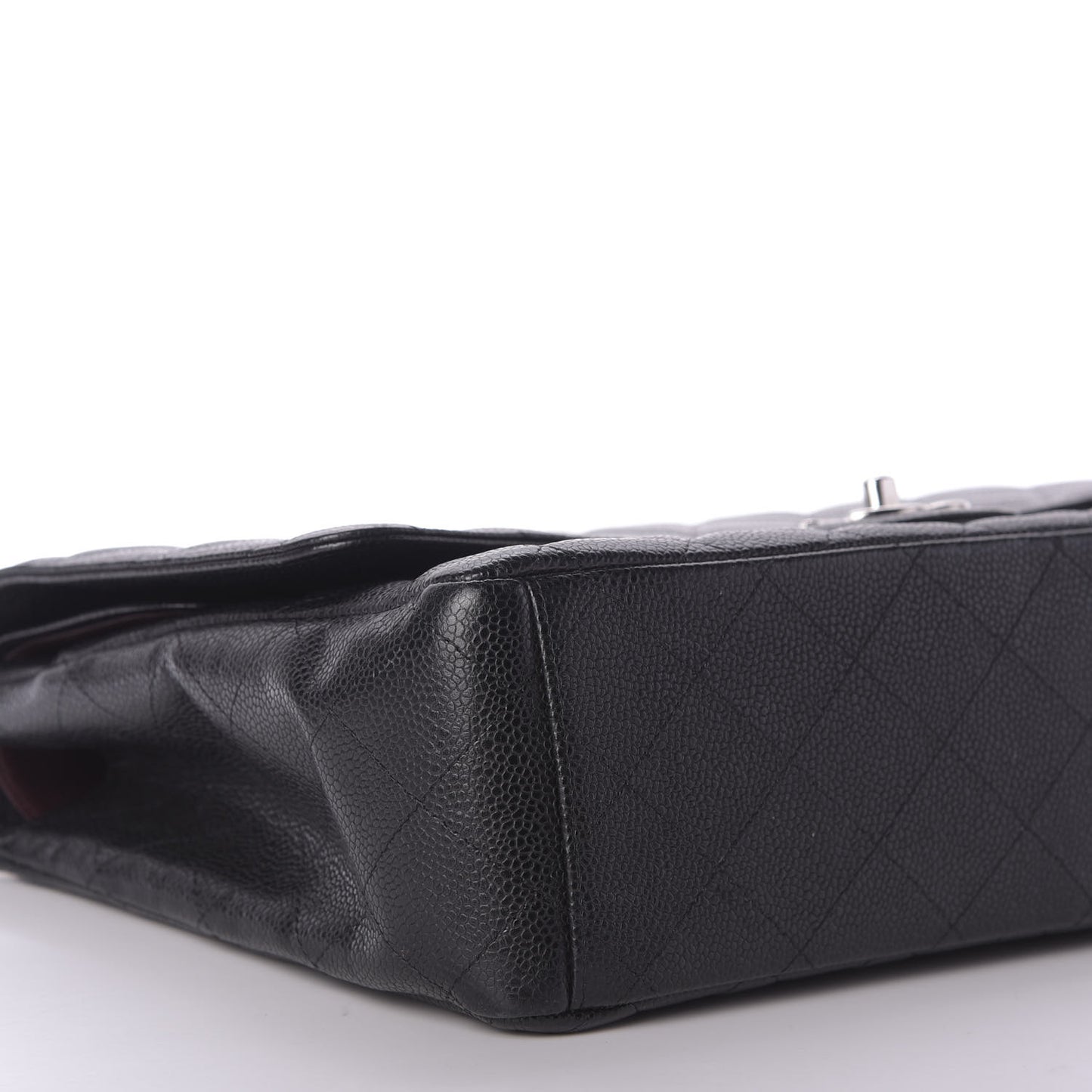 Caviar Quilted Maxi Double Flap Black