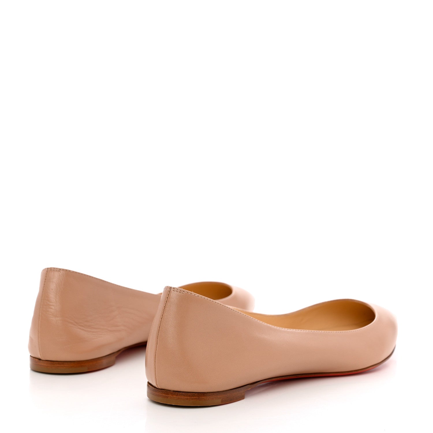 Christian Louboutin Shiny Nappa Ballalla Flats 40 Nude 4 of 9