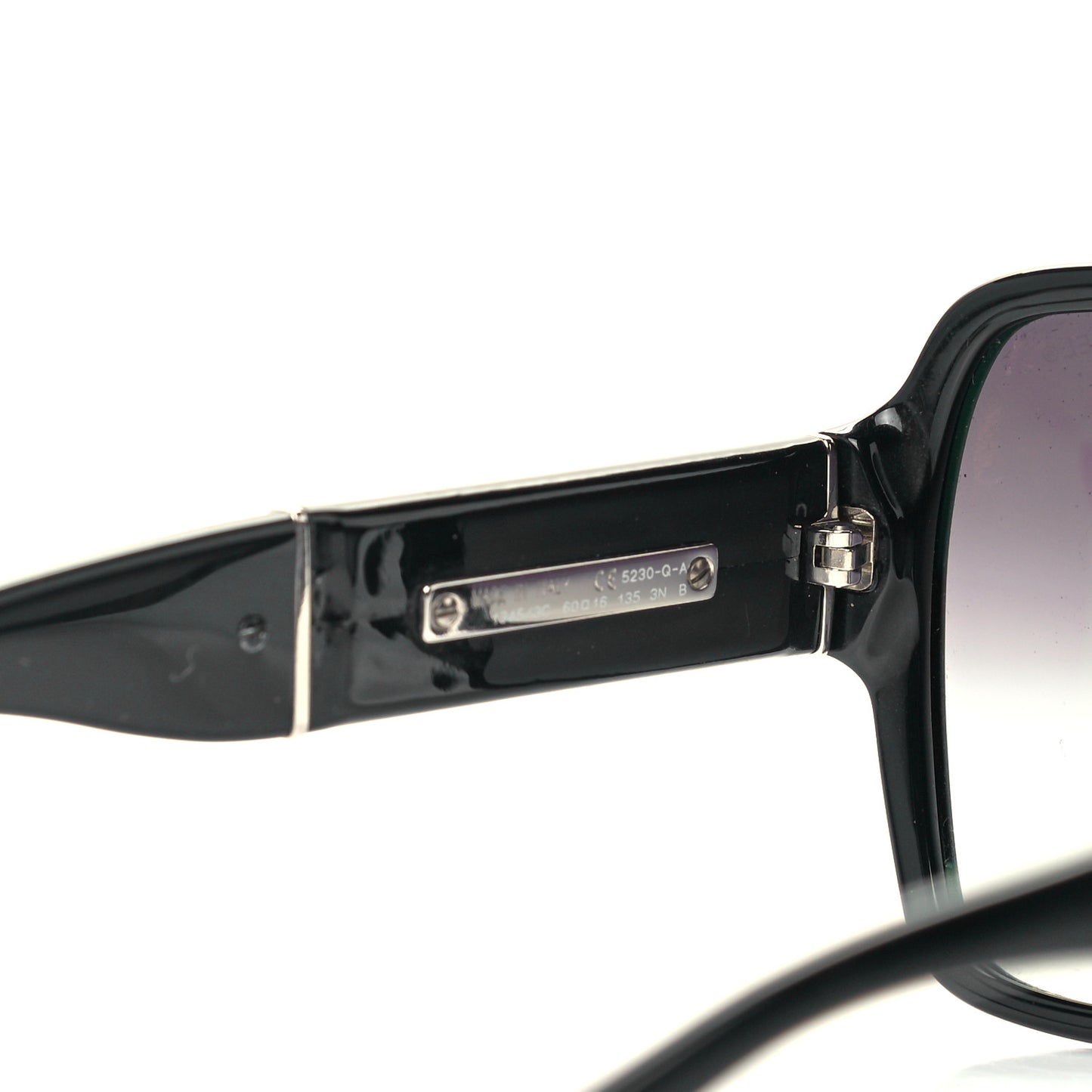 Acetate Square Summer CC Sunglasses 5230-Q-A Black