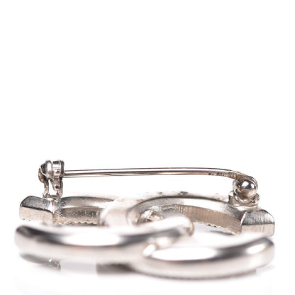 Chanel Crystal Baguette CC Brooch Grey Silver 5 of 6