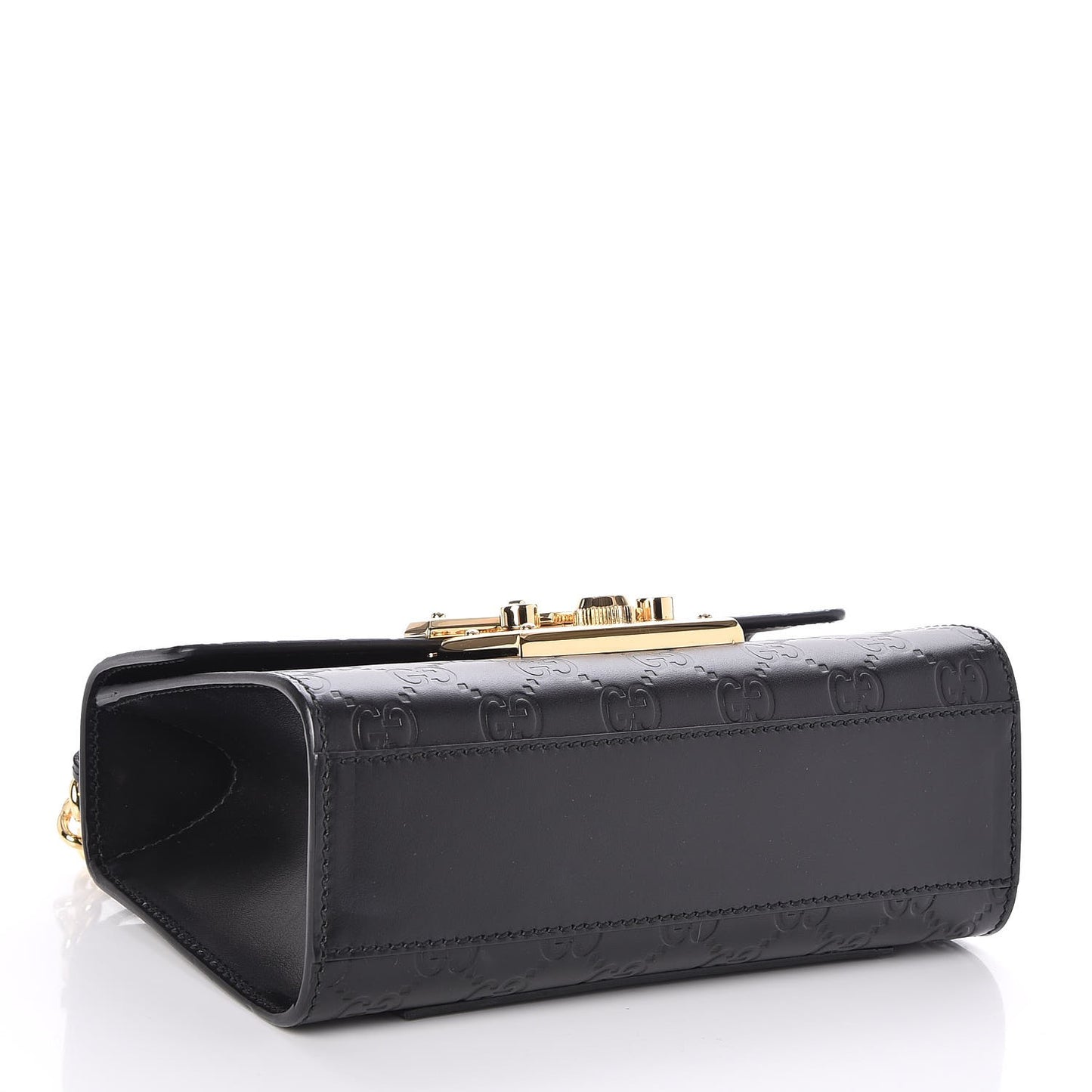 Guccissima Small Padlock Shoulder Bag Black