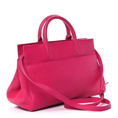 Saint Laurent Grained Calfskin Small Cabas Rive Gauche Bubblegum 3 of 11
