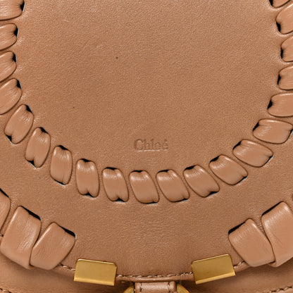 Chloe Smooth Calfskin Braided Small Marcie Saddle Bag Light Tan 7 of 11