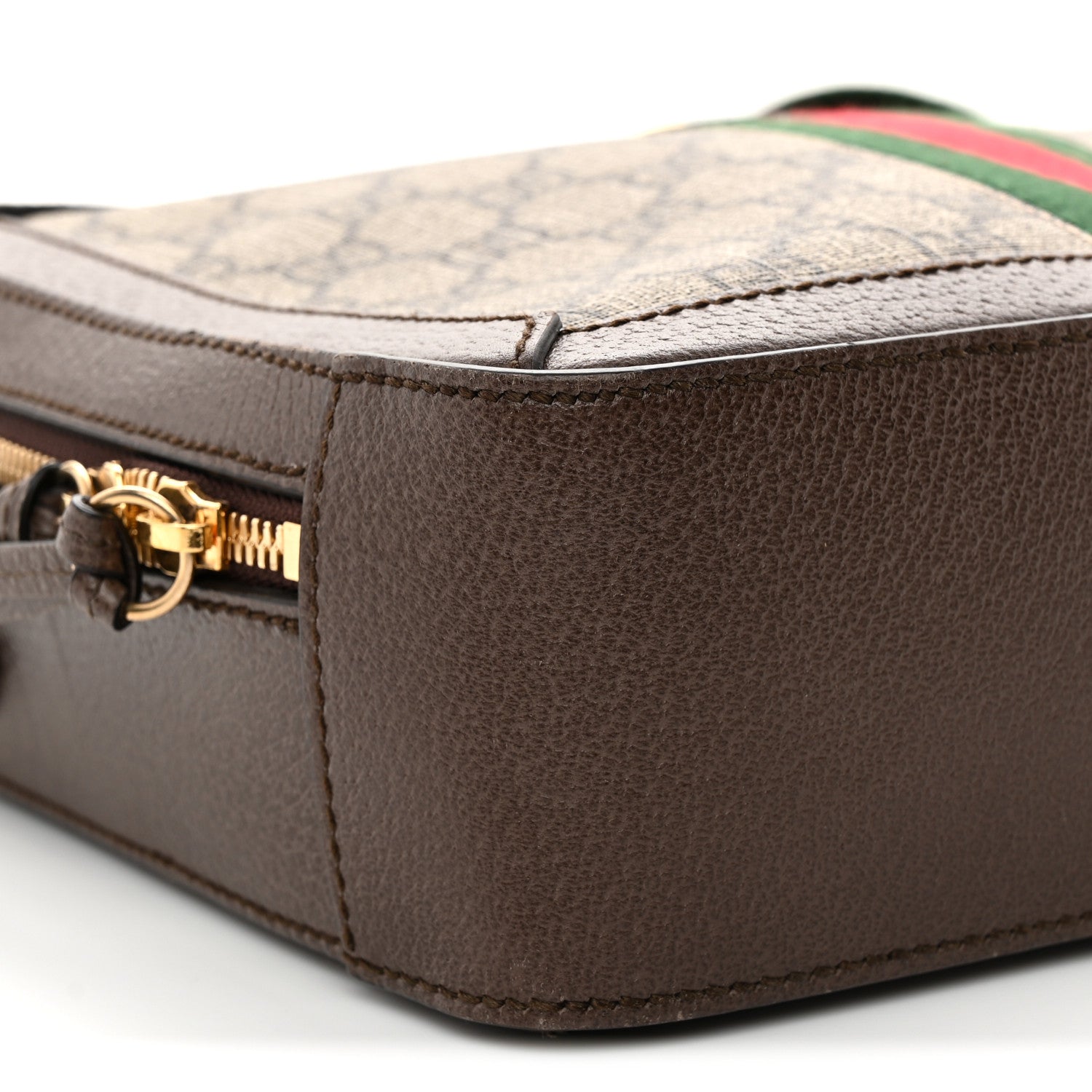 Gucci GG Supreme Monogram Web Small Ophidia Top Handle Shoulder Bag Brown 9 of 15