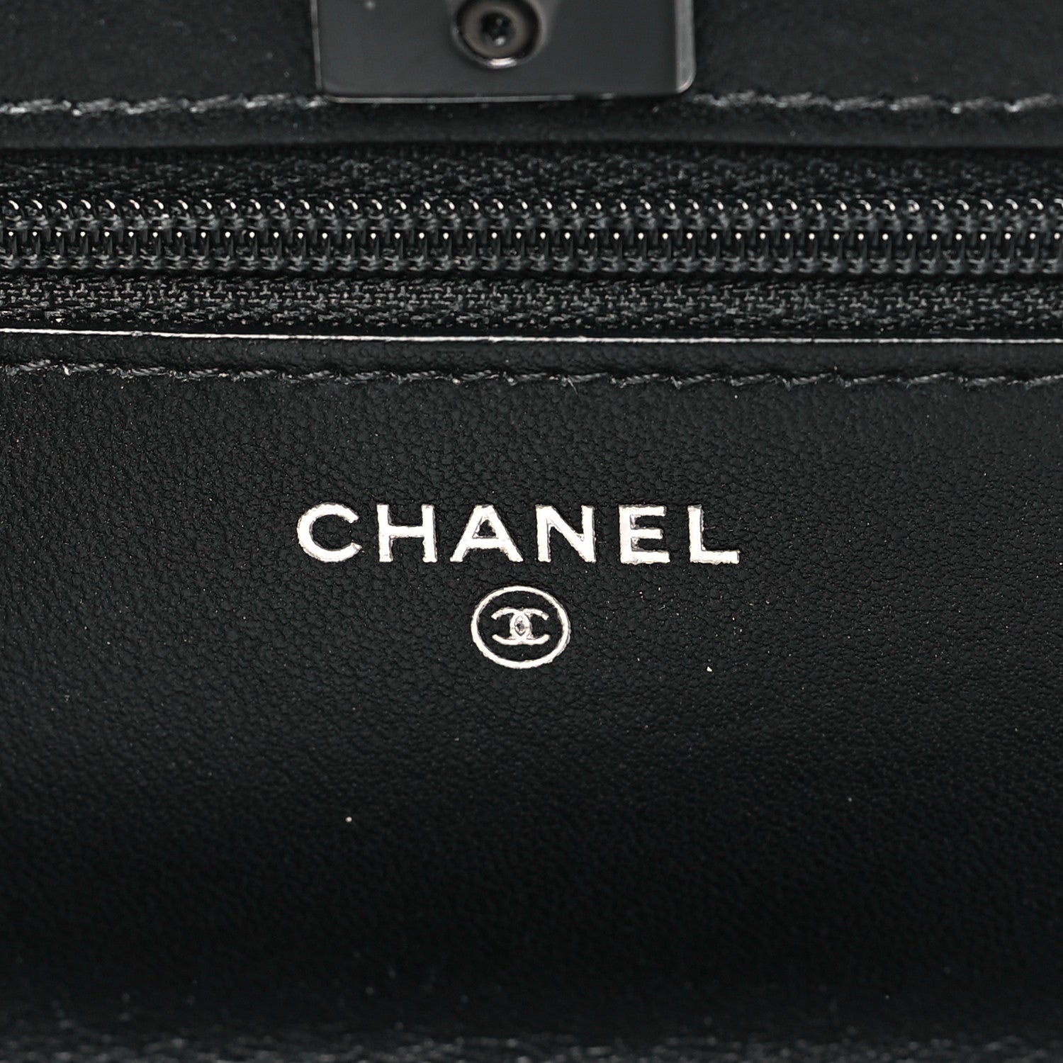 Chanel Lambskin Quilted Trendy CC Wallet On Chain WOC So Black 6 of 10