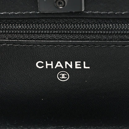 Chanel Lambskin Quilted Trendy CC Wallet On Chain WOC So Black 6 of 10
