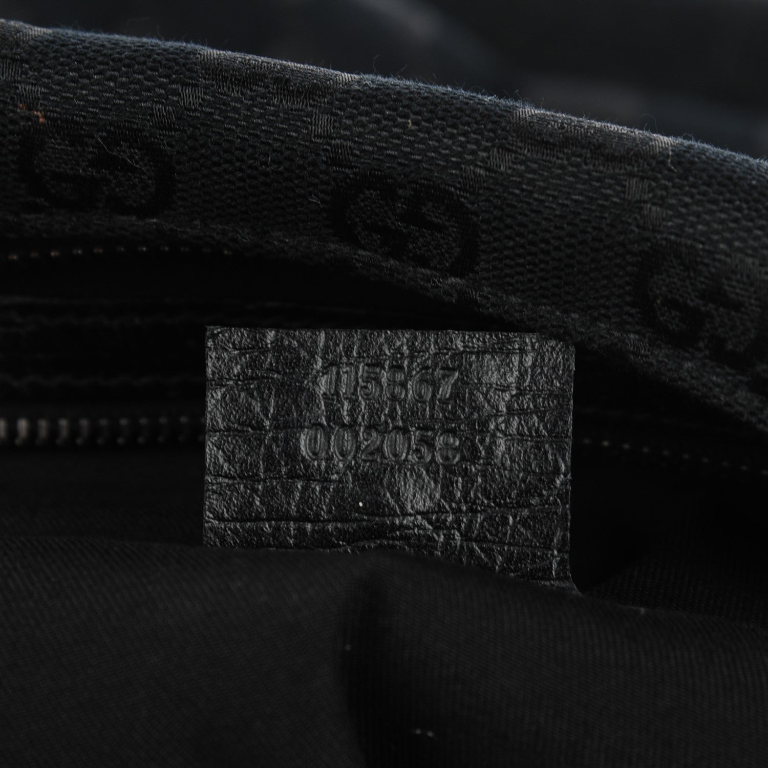Gucci Monogram Medium Horsebit Chain Hobo Black 6 of 7