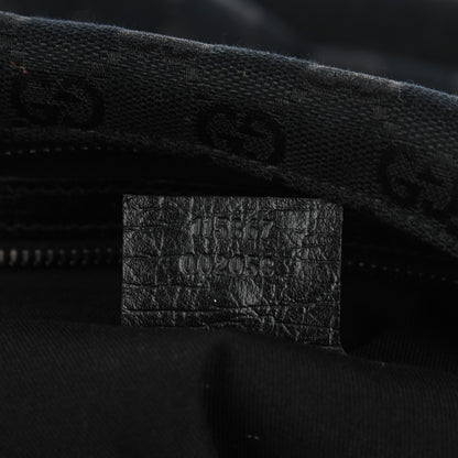 Gucci Monogram Medium Horsebit Chain Hobo Black 6 of 7