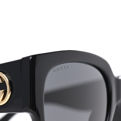 Gucci Acetate Square Frame Sunglasses GG0142SA Black 8 of 9