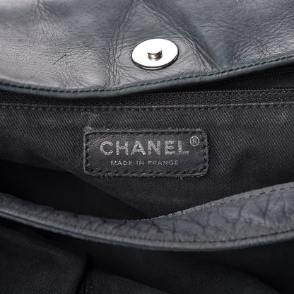 Chanel Lambskin Stitched Accordion Shoulder Bag Black 6 of 17