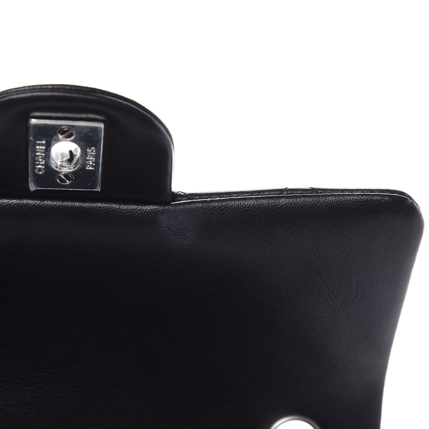 Chanel Lambskin Quilted Mini Rectangular Flap Black 8 of 9