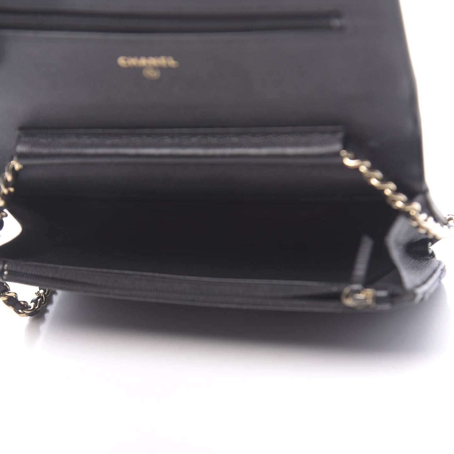 Caviar Quilted Boy Wallet On Chain WOC Black