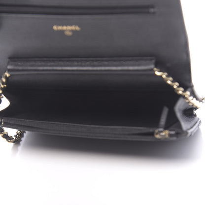 Chanel Caviar Quilted Boy Wallet On Chain WOC Black 5 of 14