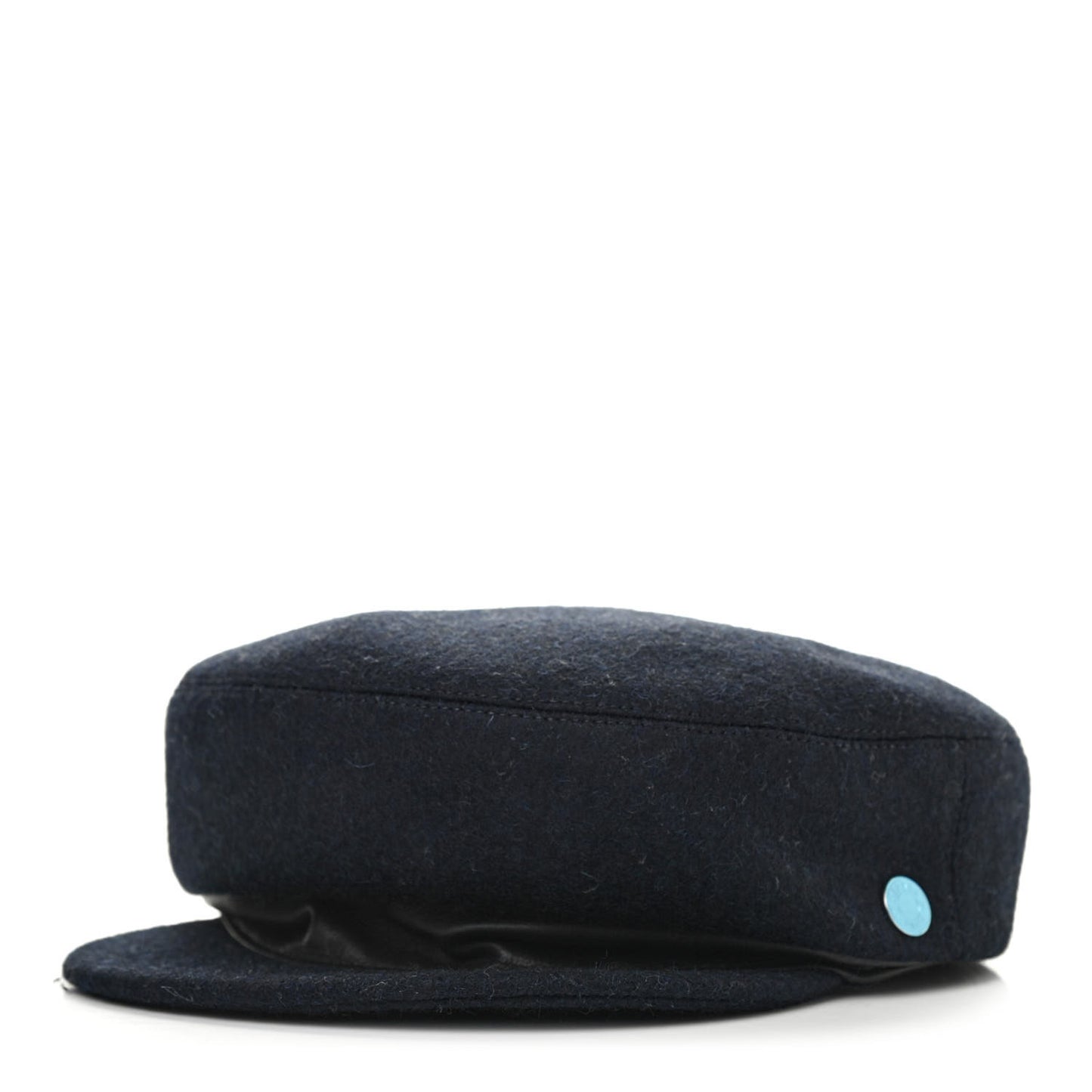 Wool Calfskin Dani Cap 57 Marine Black