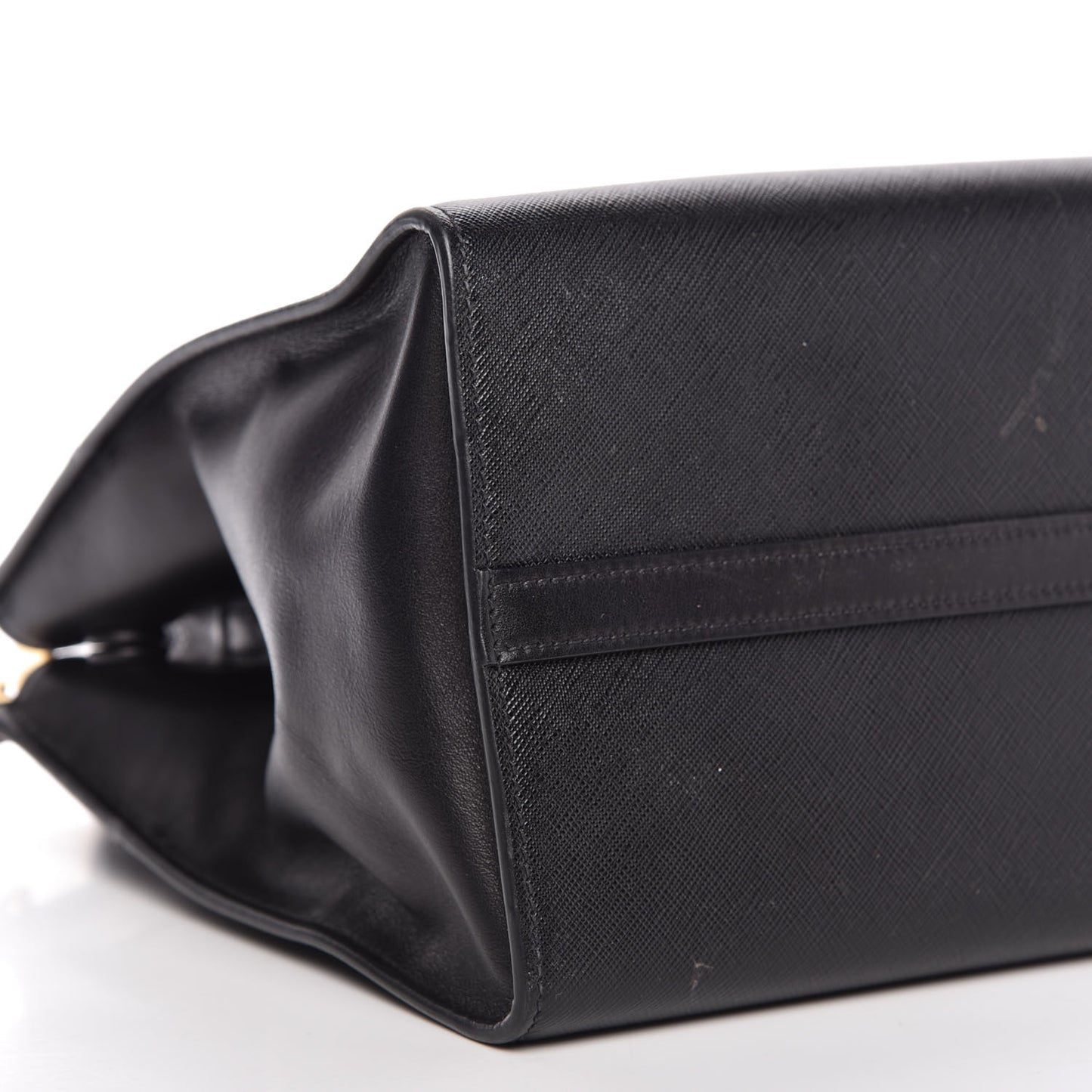 Saffiano City Calfskin Medium Esplanade Tote Black