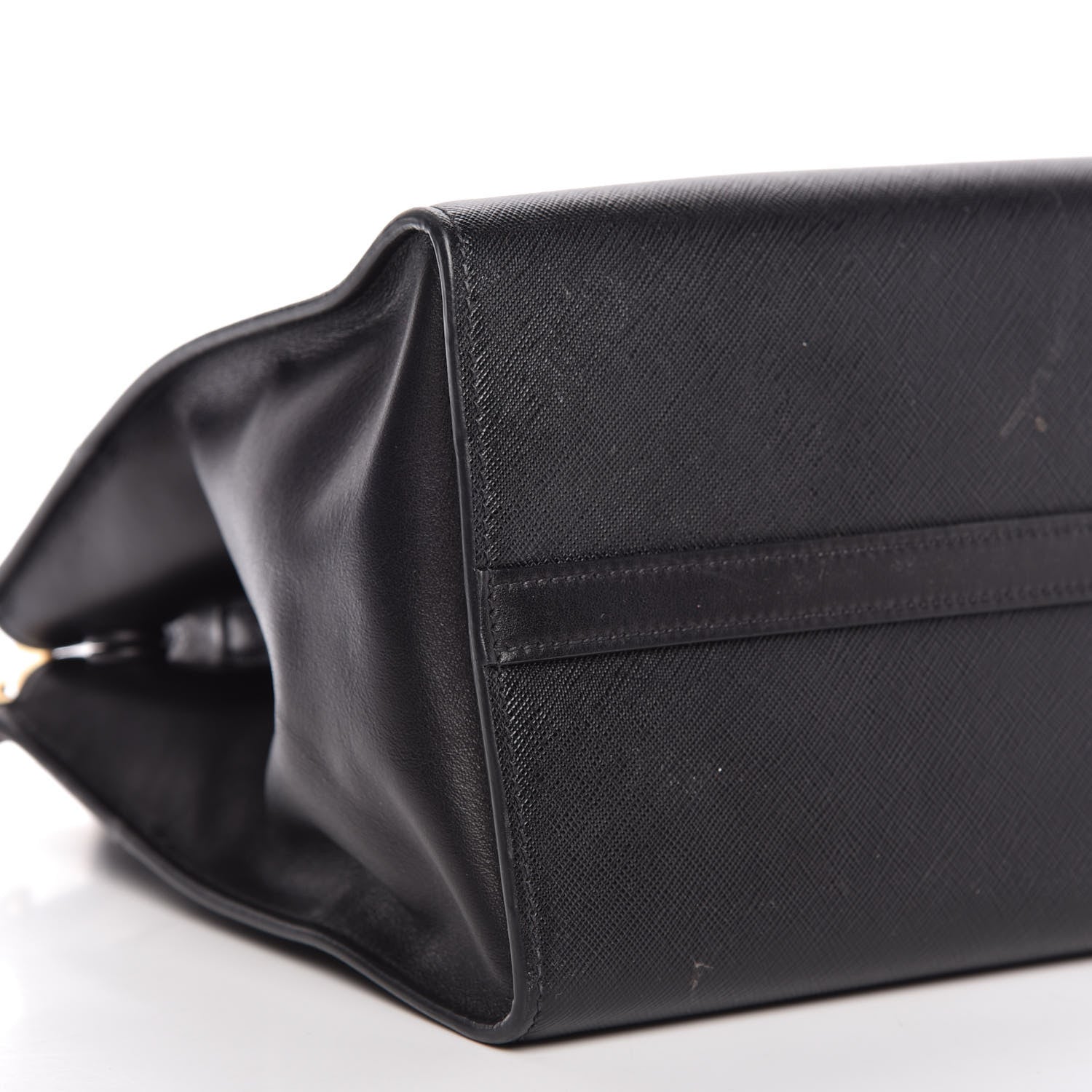 Prada Saffiano City Calfskin Medium Esplanade Tote Black 6 of 9