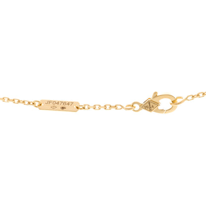 Van Cleef & Arpels 18K Yellow Gold Black Onyx Vintage Alhambra Pendant Necklace 4 of 5