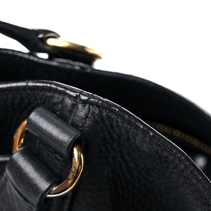 Prada Vitello Daino Side Pocket Tote Black 21 of 25