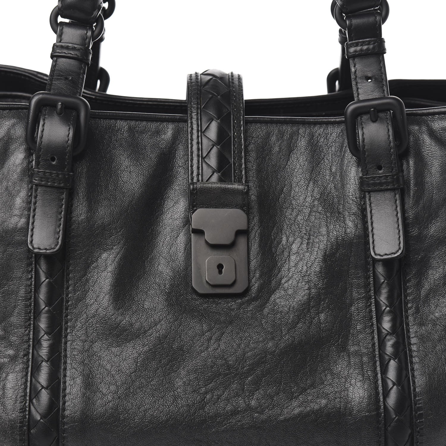Bottega Veneta Grained Lambskin Medium Roma Tote Black 10 of 10