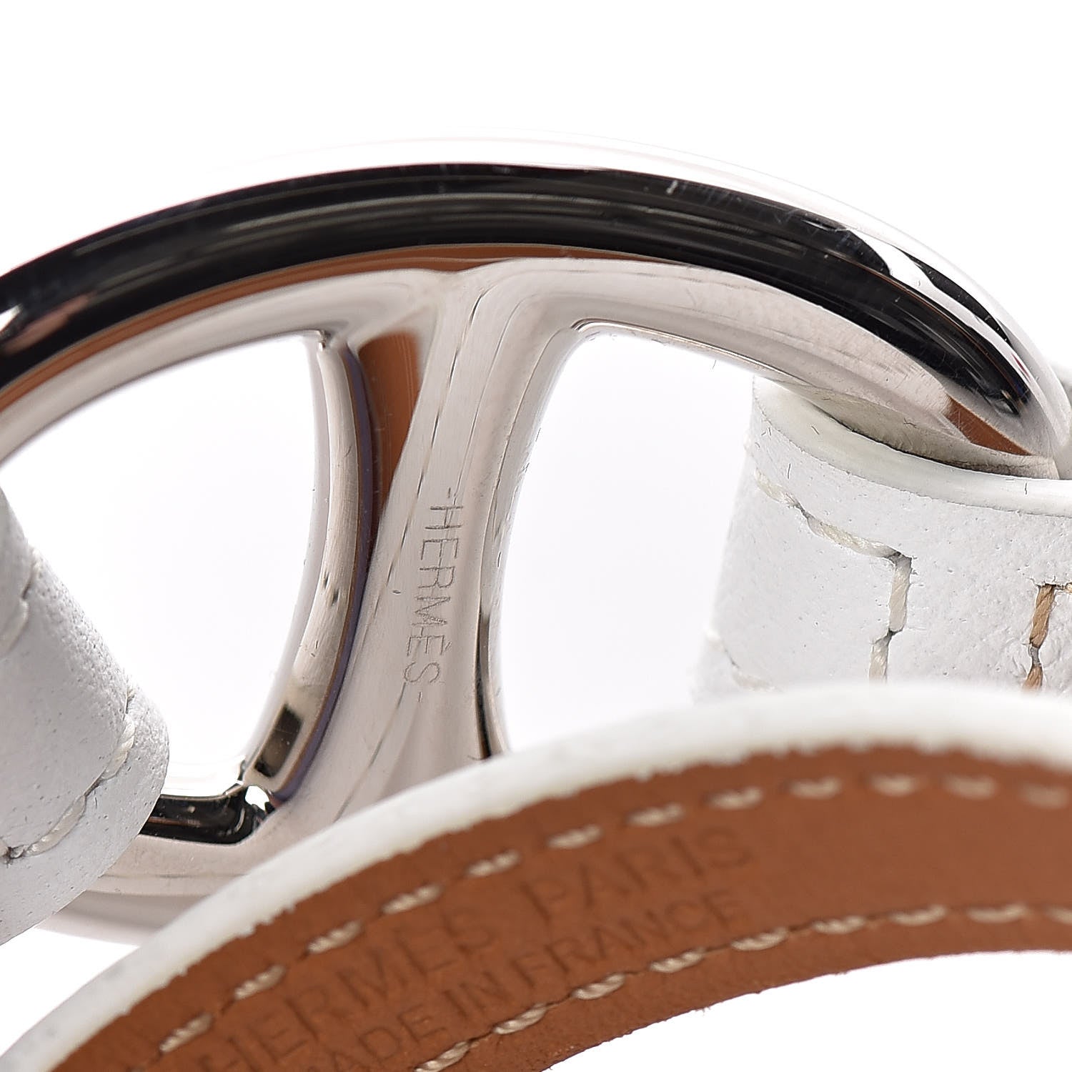 Hermes Epsom Granville Bracelet S White 5 of 8