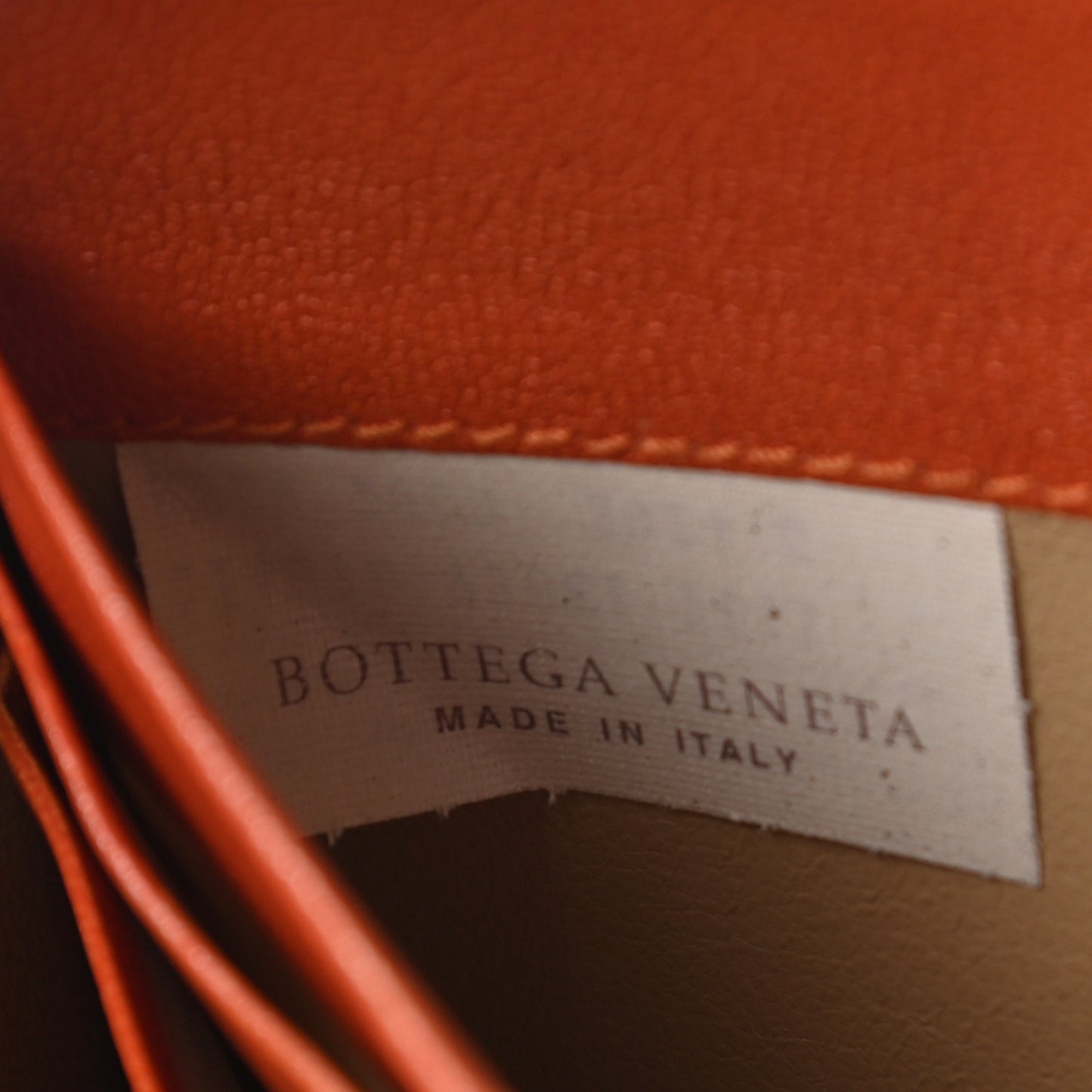 Nappa Intrecciato Zip Around Wallet Orange