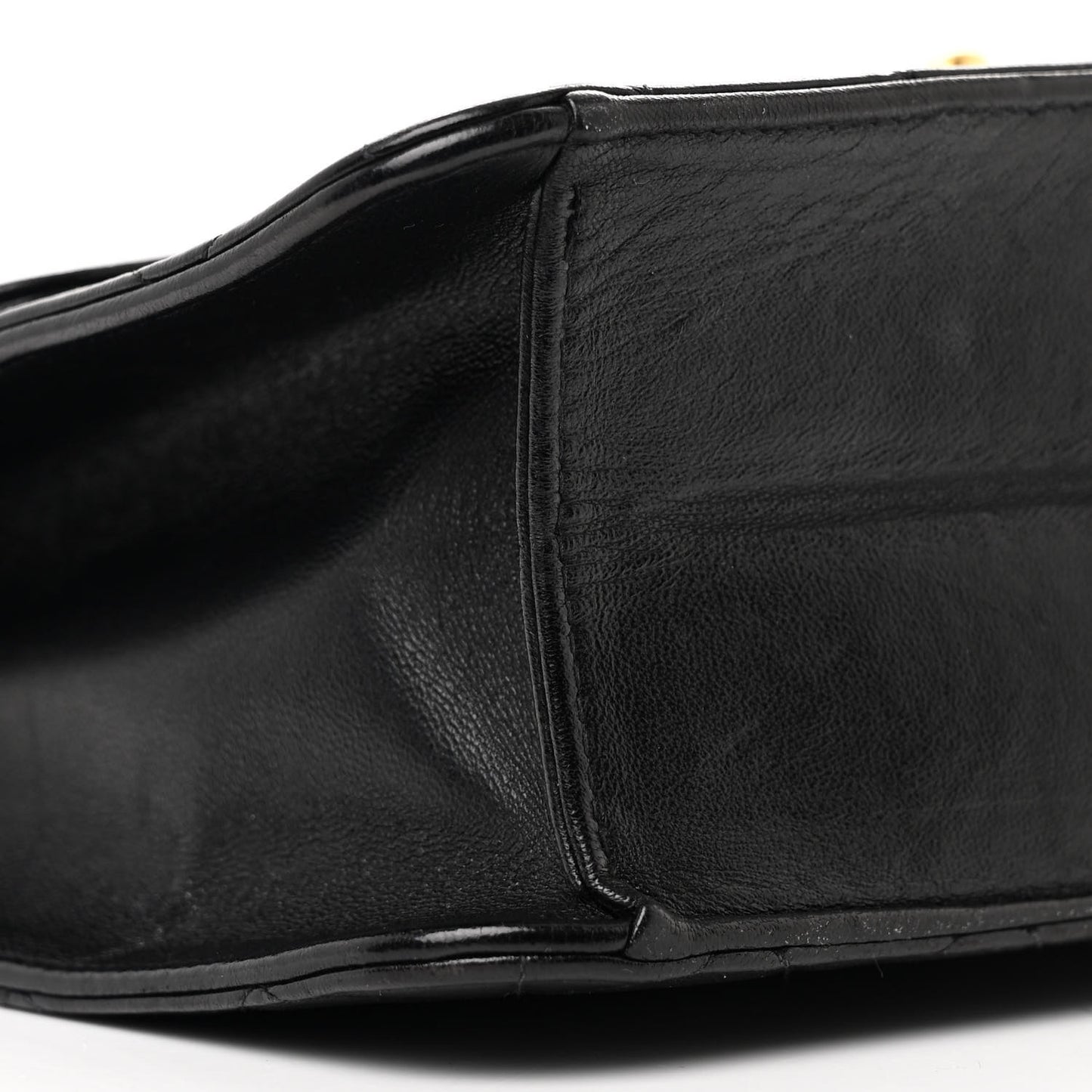 Lambskin Quilted Medium Single Flap Black