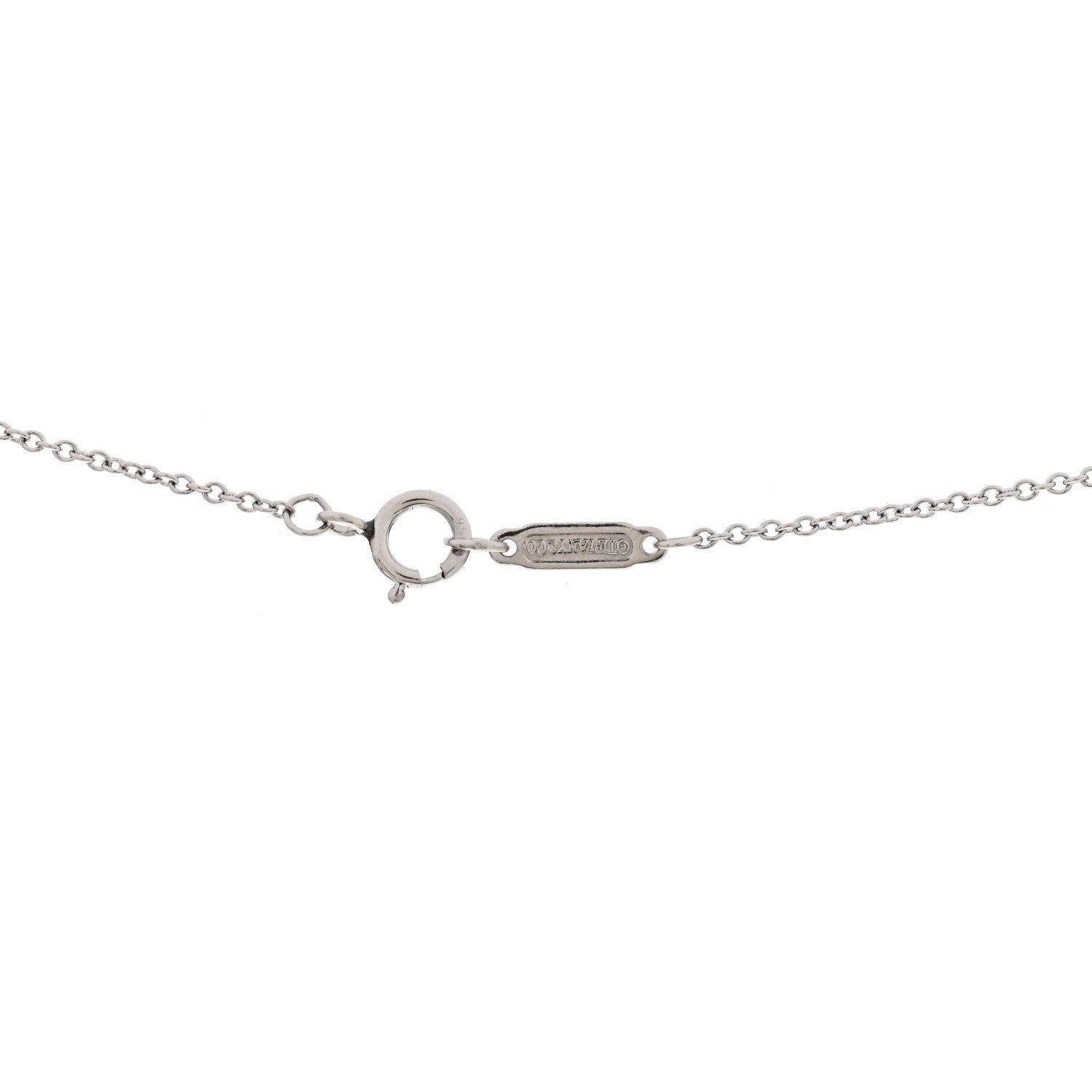 Tiffany Platinum Diamond .79ct Solitaire Pendant Necklace 4 of 5