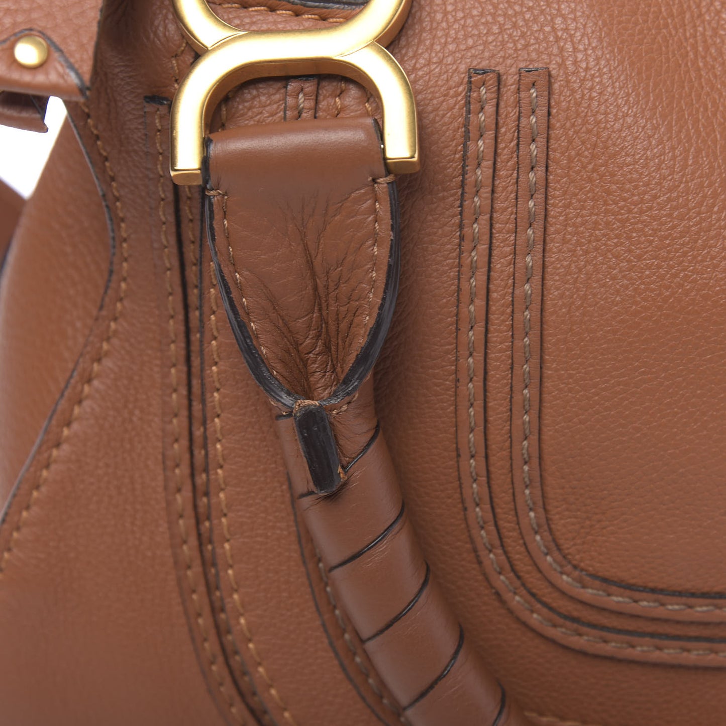 Calfskin Medium Marcie Satchel Tan