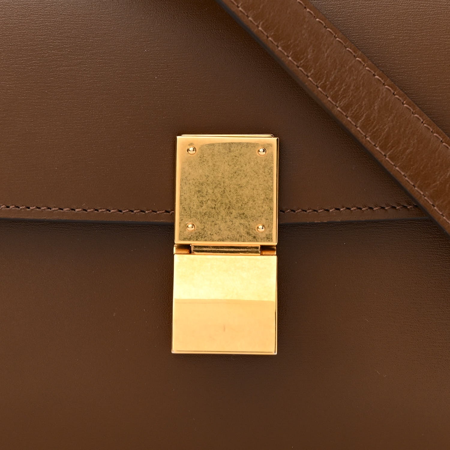 Celine Box Calfskin Teen Classic Box Flap Bag Camel 8 of 10