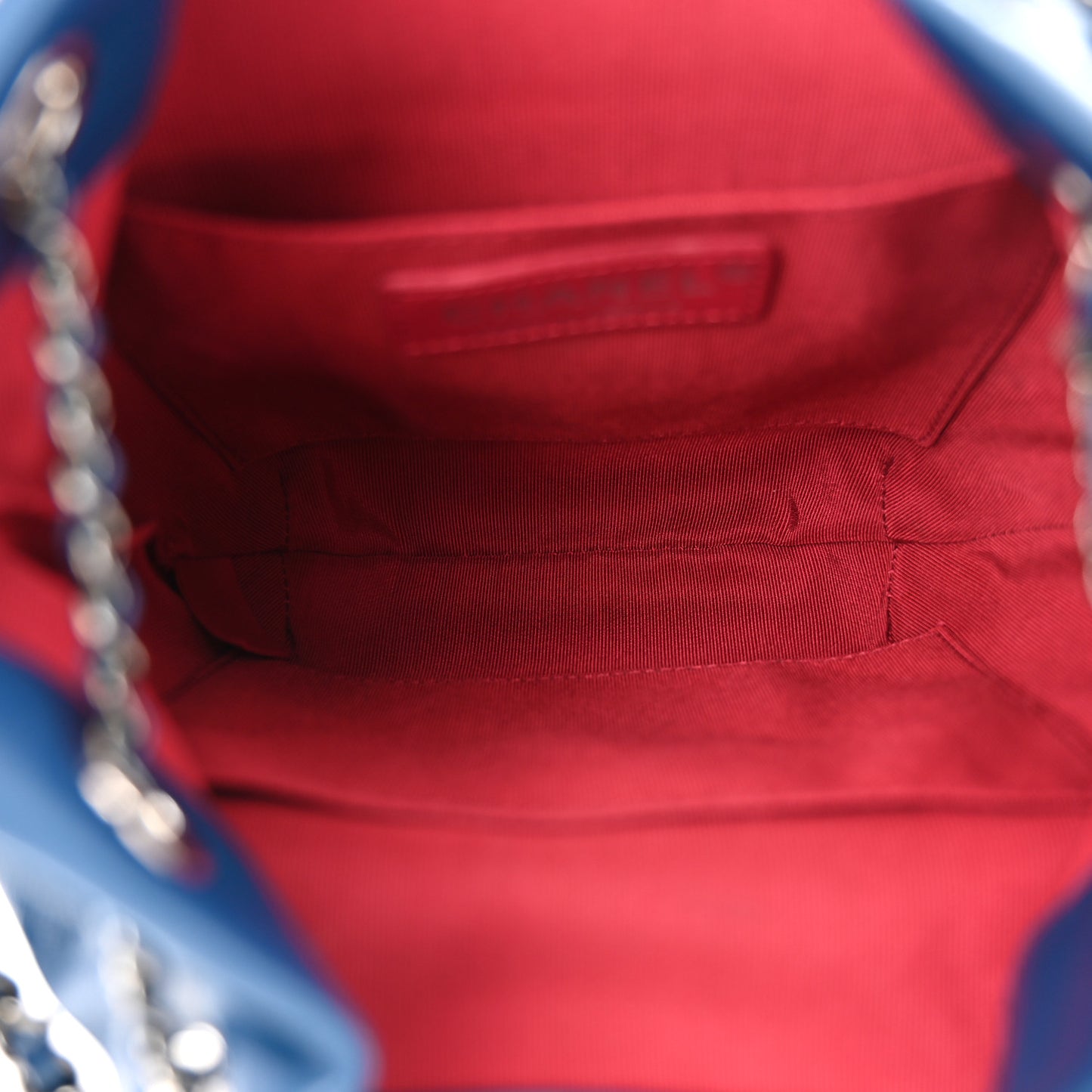 Calfskin Quilted Small Gabrielle Bucket Dark Blue