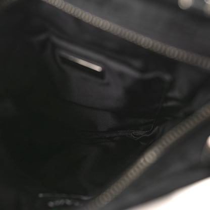 Prada X UNIVERSAL STUDIOS Tessuto Nylon Soft Calfskin Frankenstein Heart Chain Shopping Tote Black 5 of 10