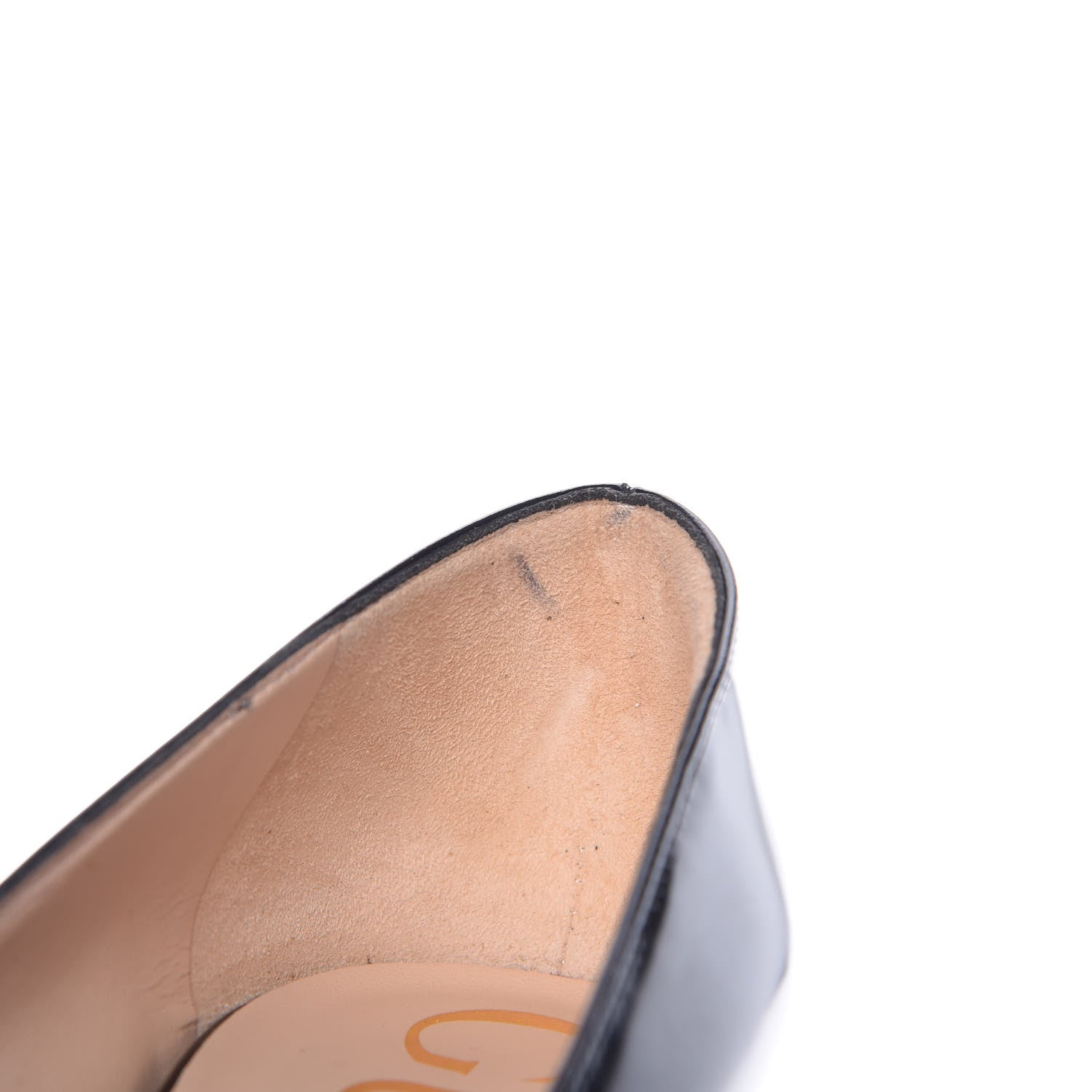 Gucci Polished Calfskin Removable Pearly Bow Elaisa Platform High Heel Pumps 37.5 Black 9 of 13