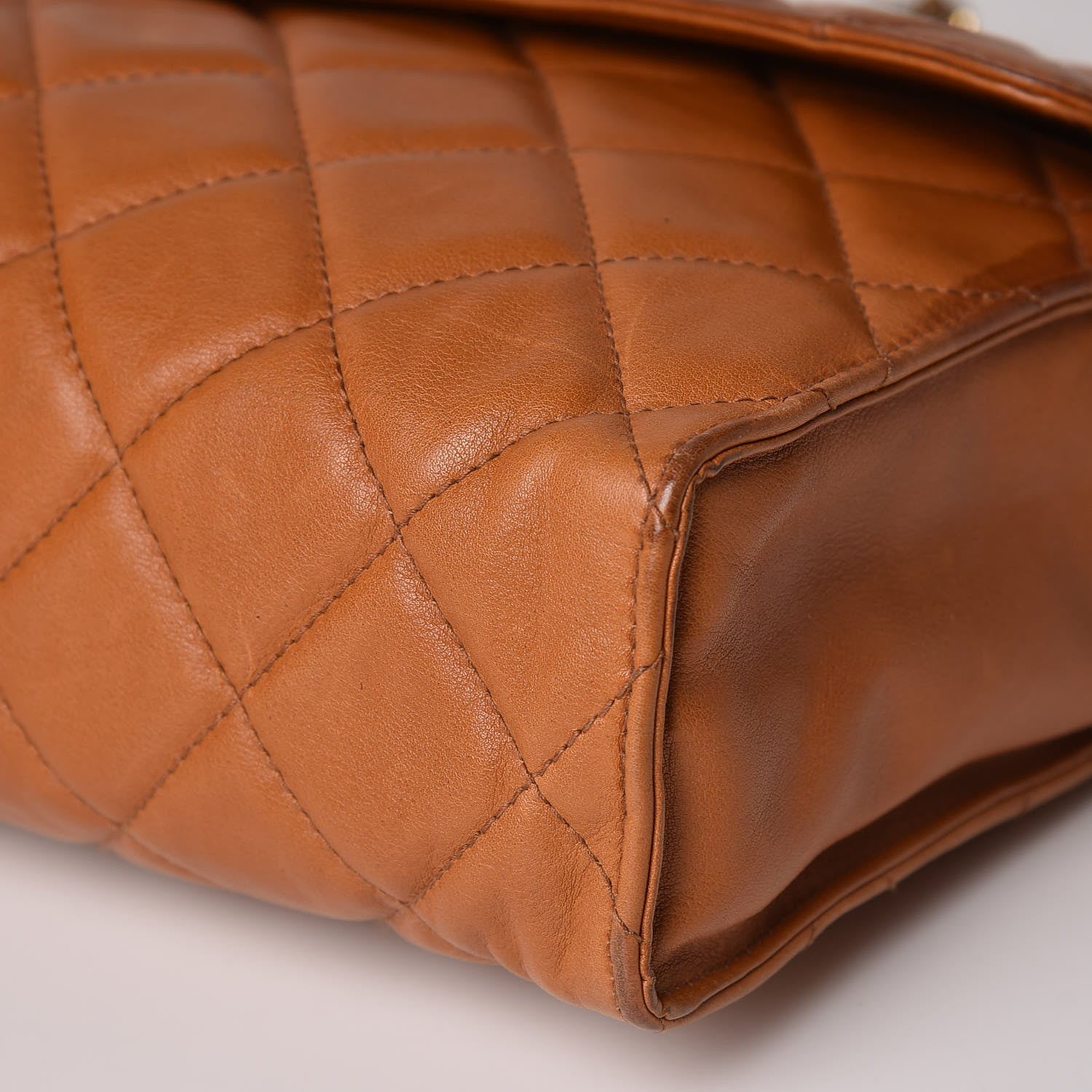Chanel Calfskin Quilted Single Flap Dark Beige 12 of 16