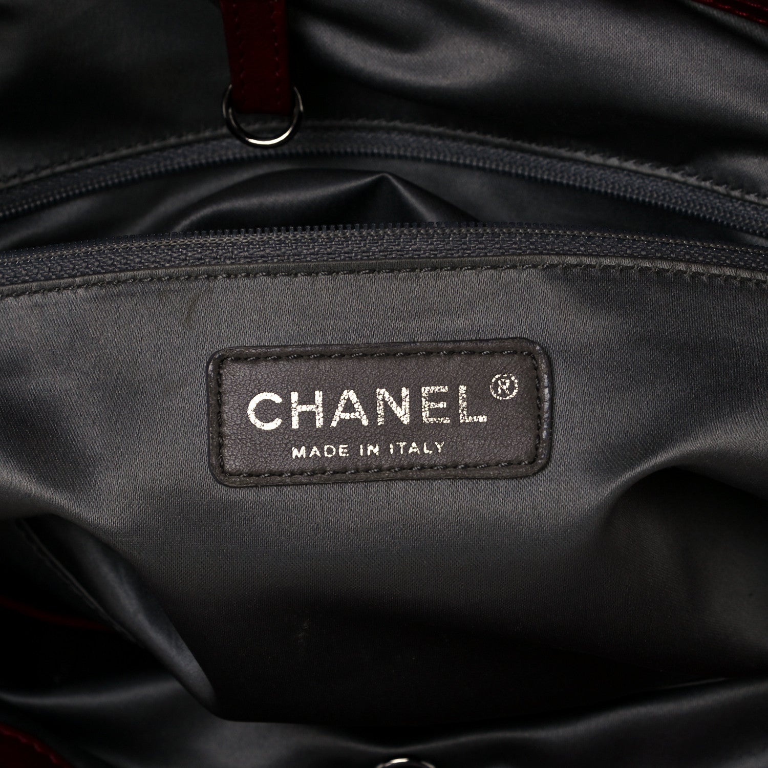 Chanel Lambskin East West Soho Shopper Red 5 of 9