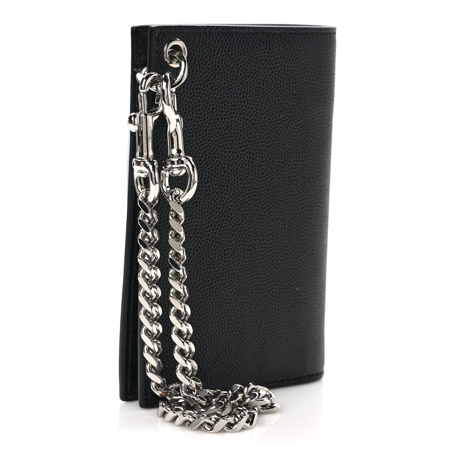 Saint Laurent Grain De Poudre North South Chain Wallet Black 3 of 8