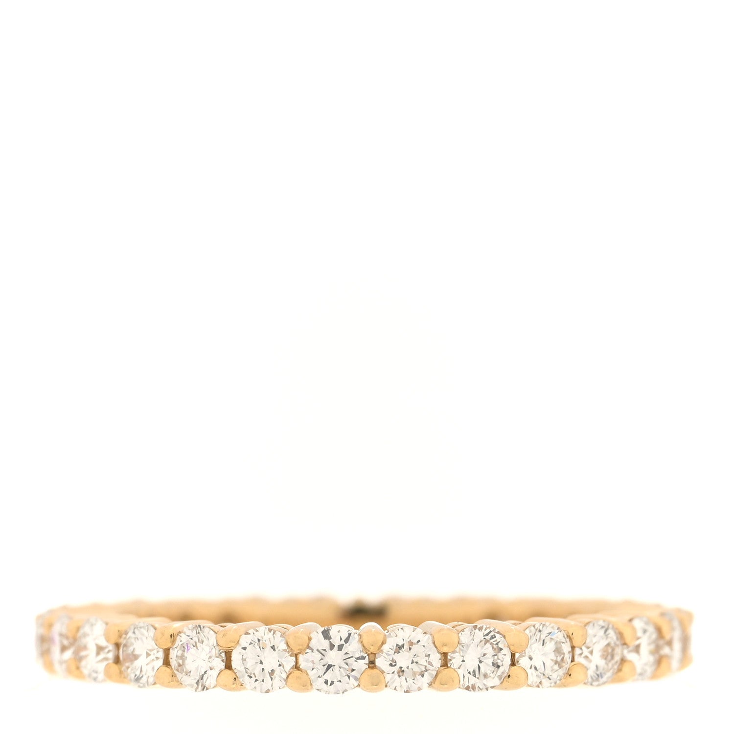 Tiffany 18K Yellow Gold Diamond 2mm Eternity Band Ring 49 5 3 of 4
