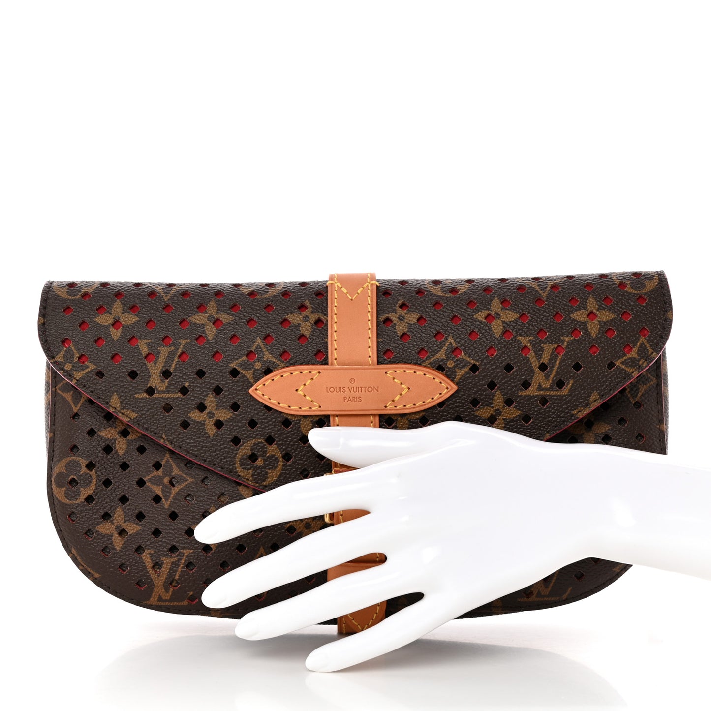 Monogram SC Flore Clutch Saumur Corail