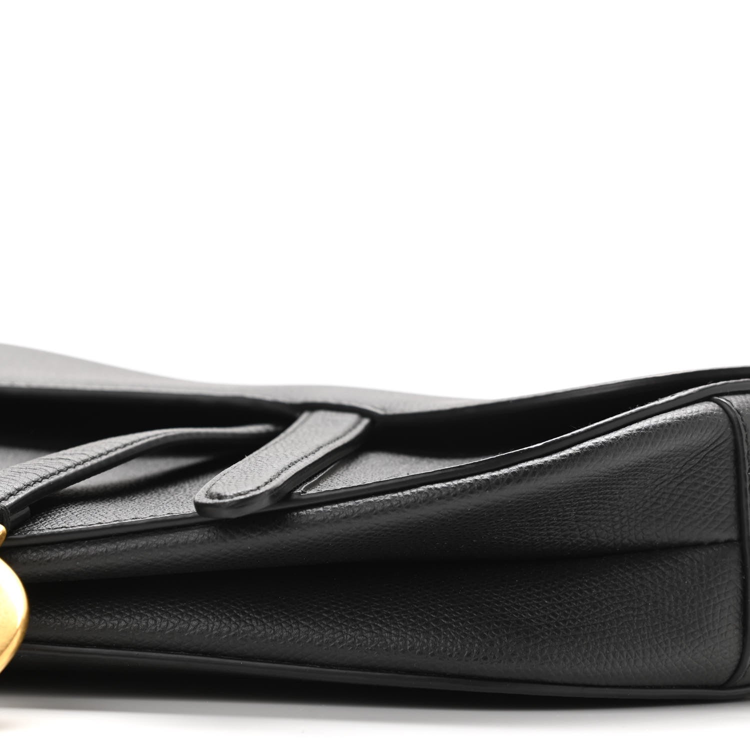 Christian Dior Grained Calfskin Saddle Bag Black 9 of 9