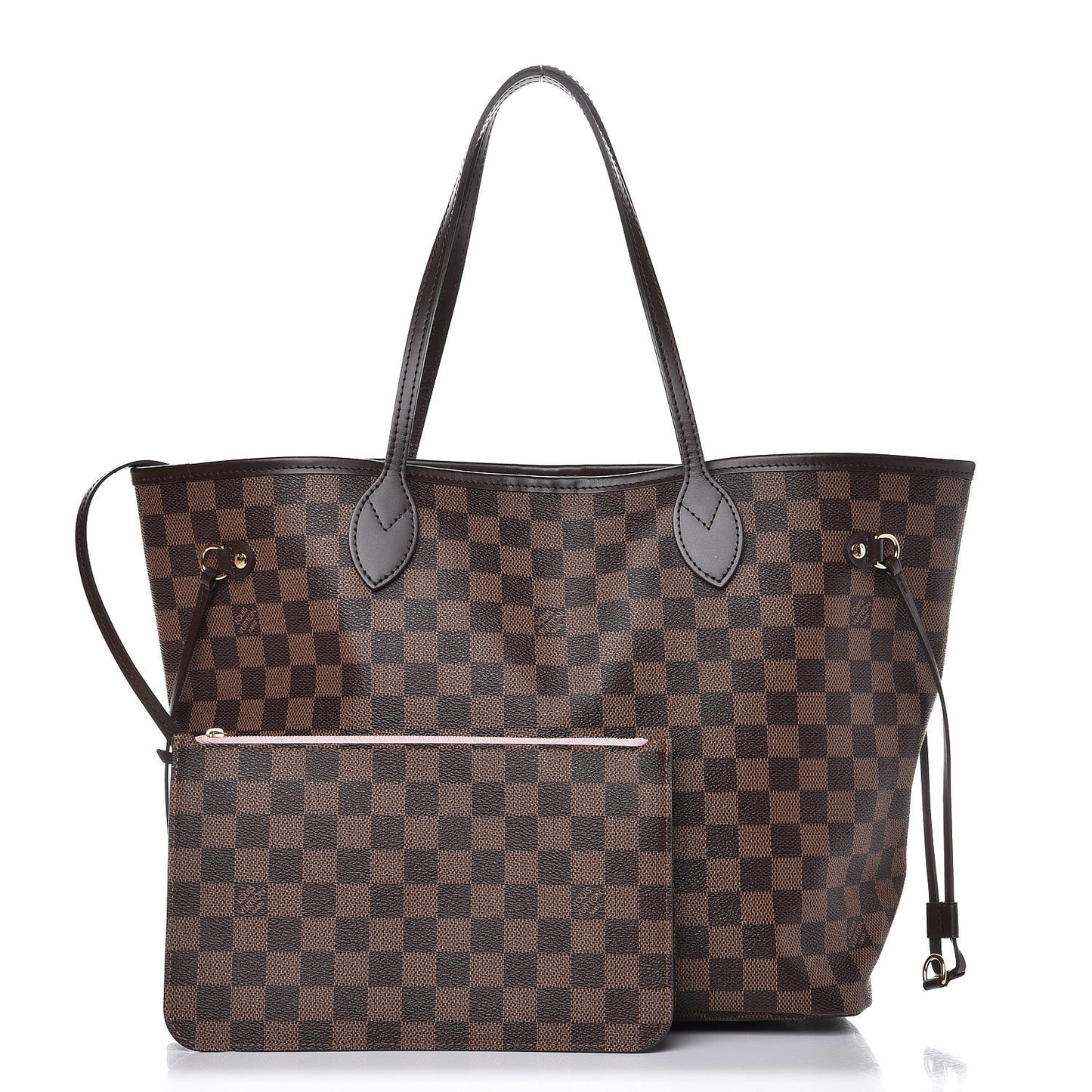 Damier Ebene Neo Neverfull MM Rose Ballerine
