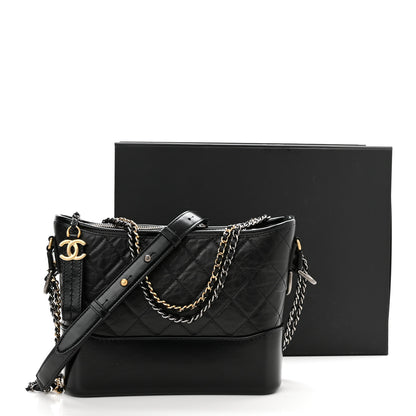Chanel Aged Calfskin Quilted New Medium Gabrielle Hobo Black 11 of 11