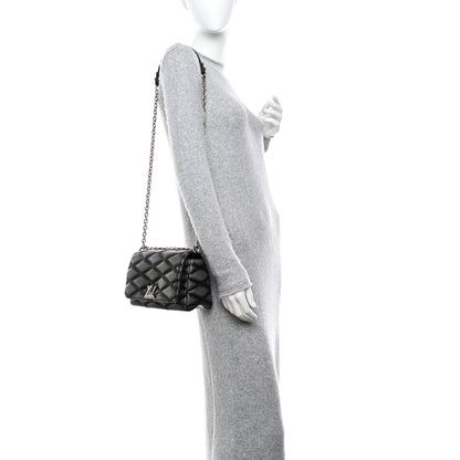 Louis Vuitton Lambskin Malletage GO-14 PM Charcoal 2 of 13