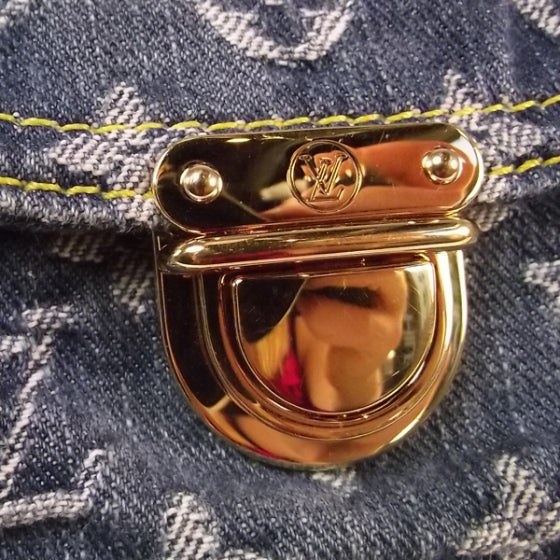 Monogram Denim Baggy PM Blue