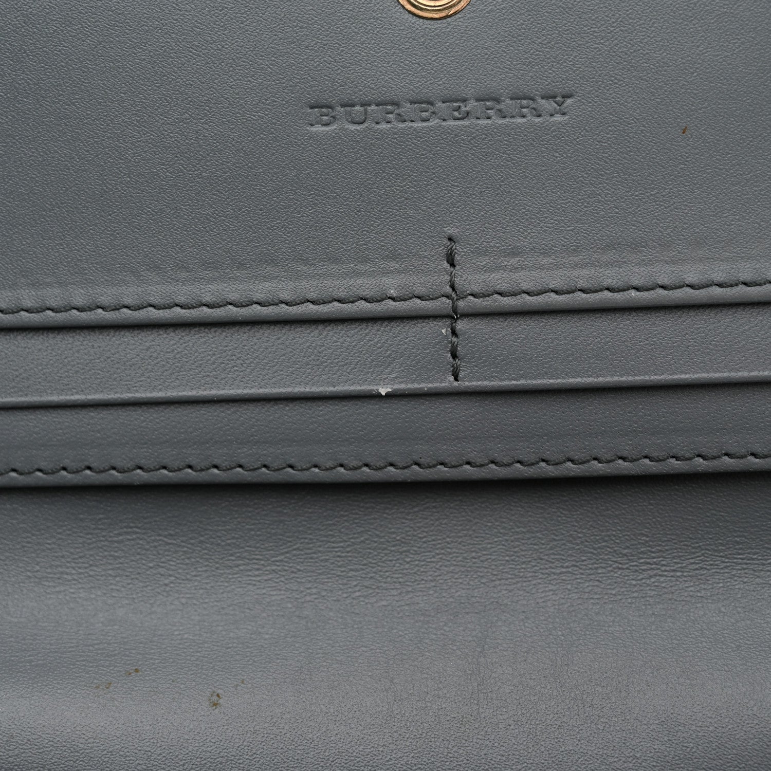 Burberry Calfskin Haymarket Check Henley Wallet Eucalyptus Grey 7 of 7
