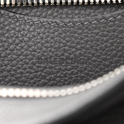 Balenciaga Grained Calfskin Neo Classic Silver Hardware Nano City Crossbody Dark Grey 6 of 11