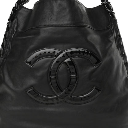Chanel Calfskin Modern Chain Rhodoid Hobo Black 8 of 12