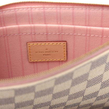 Louis Vuitton Damier Azur Neverfull MM GM Pochette Rose Ballerine 6 of 8