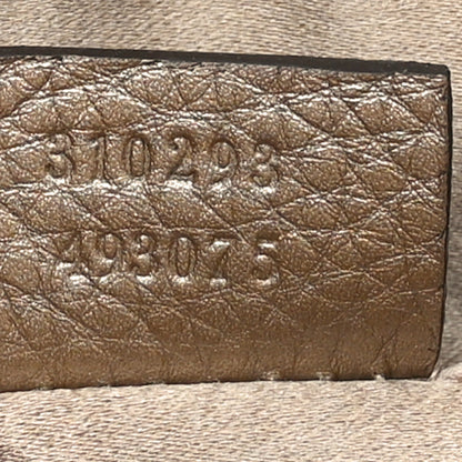 Gucci Metallic Pebbled Calfskin Tassel Clutch Pewter 6 of 10