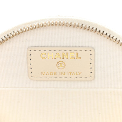 Chanel Caviar Quilted Round Handle With Care Vanity With Chain White 7 of 11