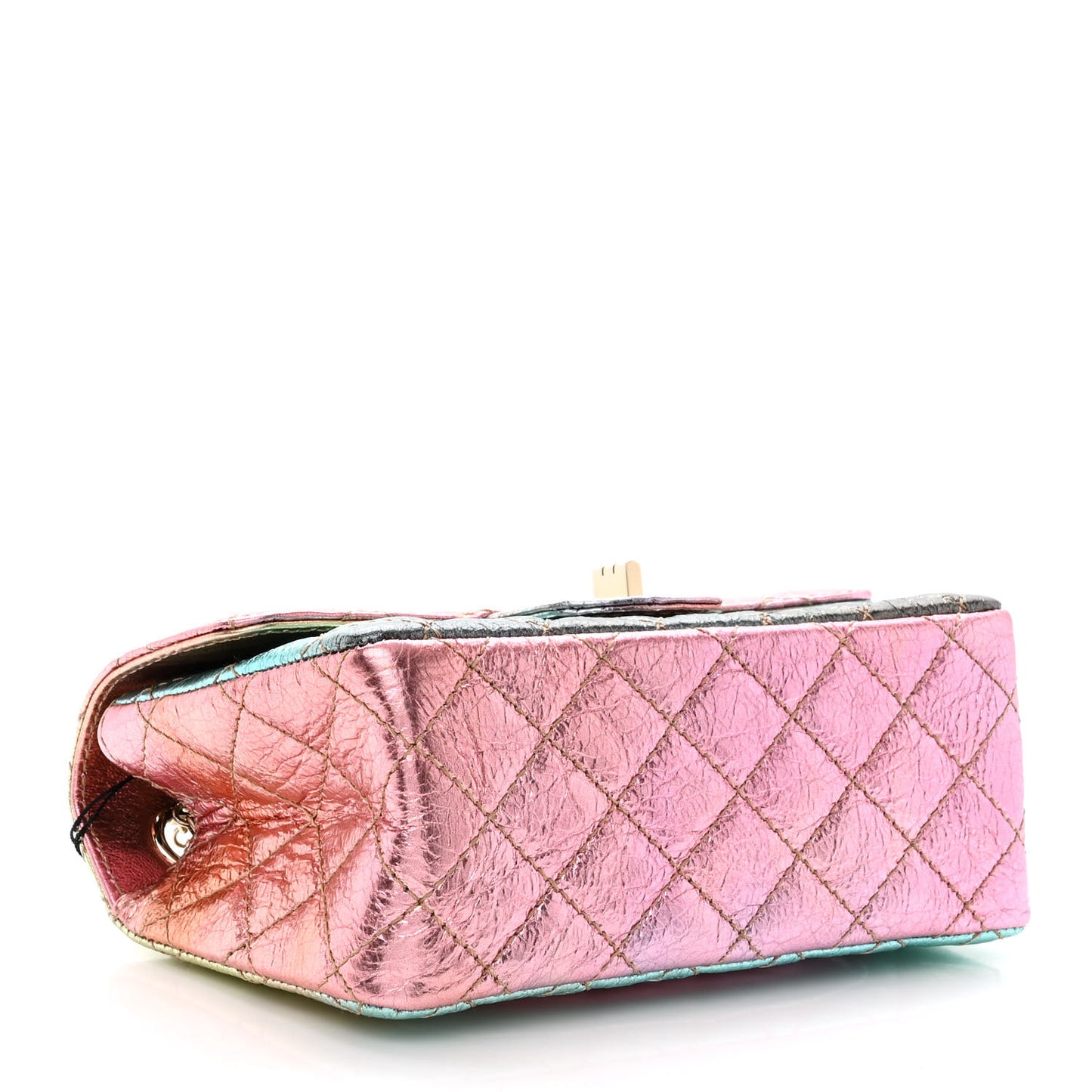 Metallic Goatskin Quilted Mini 2.55 Reissue Flap Multicolor