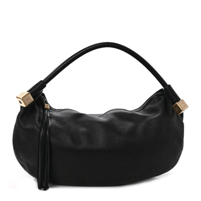Chanel Grained Calfskin Tassel Hobo Black 1 of 9
